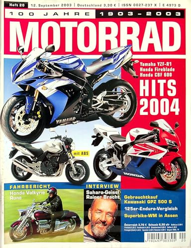 Echte, historische Zeitschrift von 2003 - Garantiert 22 Jahre alt - Personalisiertes Geschenk 22. Geburtstag Mann - Original aus dem Jahr 2003 - Die Geschenkidee für Männer - Motorrad 20/2003 Echte, historische Zeitschrift von 2003 - Garantiert 22 Jahre alt - Personalisiertes Geschenk 22. Geburtstag Mann - Original aus dem Jahr 2003 - Die Geschenkidee für Männer - Motorrad 20/2003 von DAS GEBURTSTAGSGESCHENK HISTORISCHE ZEITSCHRIFTEN