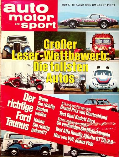 Echte, historische Zeitschrift von Anfang August 1976 - AMS 17/1976 - Personalisiertes Geschenk zum 49. Geburtstag für Männer - Original aus dem Jahr 1976 - Die Geschenkidee für Frau und Mann Echte, historische Zeitschrift von Anfang August 1976 - AMS 17/1976 - Personalisiertes Geschenk zum 49. Geburtstag für Männer - Original aus dem Jahr 1976 - Die Geschenkidee für Frau und Mann von DAS GEBURTSTAGSGESCHENK HISTORISCHE ZEITSCHRIFTEN