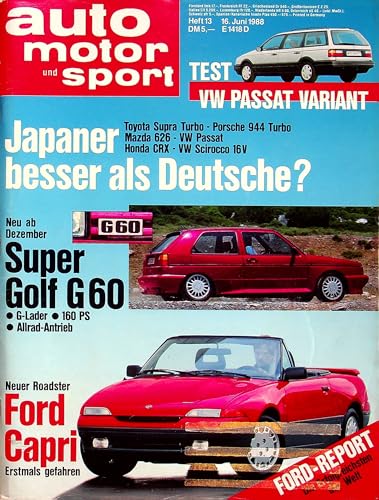 Echte, historische Zeitschrift von Anfang Juni 1988 - AMS 13/1988 - Personalisiertes Geschenk zum 37. Geburtstag für Männer - Original aus dem Jahr 1988 - Die Geschenkidee für Frau und Mann Echte, historische Zeitschrift von Anfang Juni 1988 - AMS 13/1988 - Personalisiertes Geschenk zum 37. Geburtstag für Männer - Original aus dem Jahr 1988 - Die Geschenkidee für Frau und Mann von DAS GEBURTSTAGSGESCHENK HISTORISCHE ZEITSCHRIFTEN