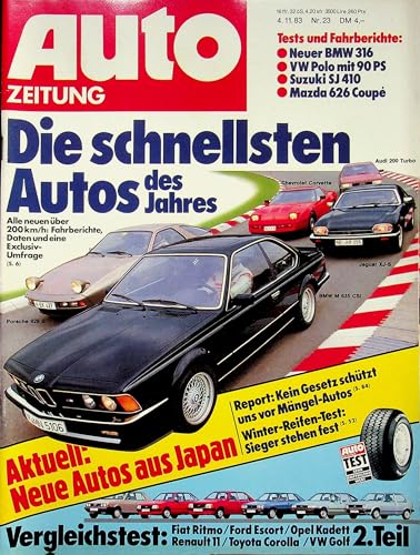 Echte, historische Zeitschrift von Anfang November 1983 - Autozeitung 23/1983 - Personalisiertes Geschenk zum 42. Geburtstag für Männer - Original aus 1983 - Die Geschenkidee für Frau und Mann Echte, historische Zeitschrift von Anfang November 1983 - Autozeitung 23/1983 - Personalisiertes Geschenk zum 42. Geburtstag für Männer - Original aus 1983 - Die Geschenkidee für Frau und Mann von DAS GEBURTSTAGSGESCHENK HISTORISCHE ZEITSCHRIFTEN