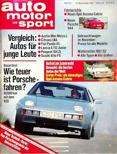 Echte, historische Zeitschrift von Ende Oktober 1981 - AMS 23/1981 - Personalisiertes Geschenk zum 44. Geburtstag für Männer - Original aus dem Jahr 1981 - Die Geschenkidee für Frau und Mann Echte, historische Zeitschrift von Ende Oktober 1981 - AMS 23/1981 - Personalisiertes Geschenk zum 44. Geburtstag für Männer - Original aus dem Jahr 1981 - Die Geschenkidee für Frau und Mann von DAS GEBURTSTAGSGESCHENK HISTORISCHE ZEITSCHRIFTEN