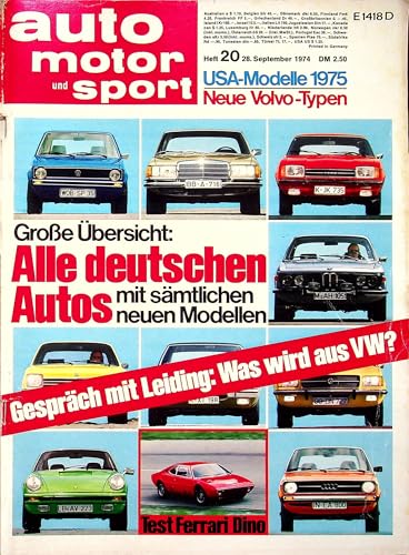 Echte, historische Zeitschrift von Mitte September 1974 - AMS 20/1974 - Personalisiertes Geschenk zum 51. Geburtstag für Männer - Original aus dem Jahr 1974 - Die Geschenkidee für Frau und Mann Echte, historische Zeitschrift von Mitte September 1974 - AMS 20/1974 - Personalisiertes Geschenk zum 51. Geburtstag für Männer - Original aus dem Jahr 1974 - Die Geschenkidee für Frau und Mann von DAS GEBURTSTAGSGESCHENK HISTORISCHE ZEITSCHRIFTEN