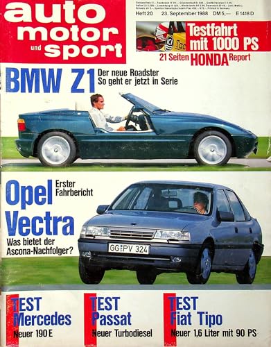 Echte, historische Zeitschrift von Mitte September 1988 - AMS 20/1988 - Personalisiertes Geschenk zum 37. Geburtstag für Männer - Original aus dem Jahr 1988 - Die Geschenkidee für Frau und Mann Echte, historische Zeitschrift von Mitte September 1988 - AMS 20/1988 - Personalisiertes Geschenk zum 37. Geburtstag für Männer - Original aus dem Jahr 1988 - Die Geschenkidee für Frau und Mann von DAS GEBURTSTAGSGESCHENK HISTORISCHE ZEITSCHRIFTEN