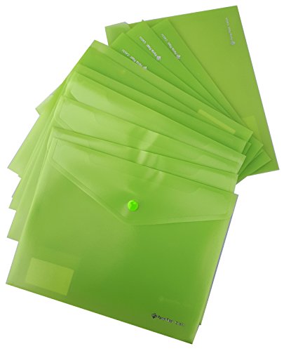 Dokumentenhülle mit Druckknopf 10er Packung (pastellgrün, A5) von DAS Produkt