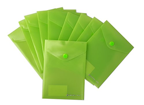 Dokumentenhülle mit Druckknopf 10er Packung (pastellgrün, A6) von DAS Produkt