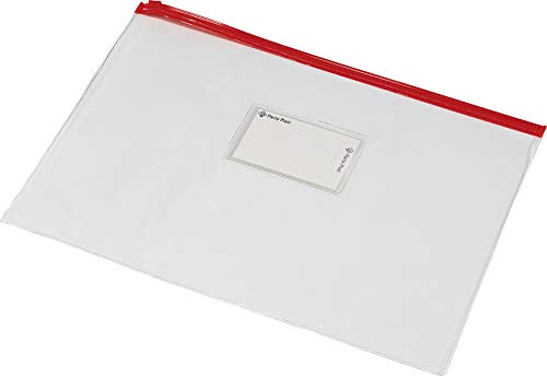 Dokumententasche/Geldtasche A4 mit Reißverschluß bis 120 Blatt (rot, A4) von DAS Produkt
