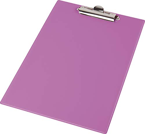 Klemmbrett Schreibplatte A5 economy PVC-Folie leinengeprägt farbig (pastellviolett, 1) von DAS Produkt