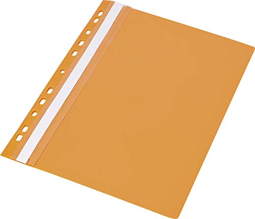 Schnellhefter A4 abheftbar mit Eurolochung aus PP-Folie (orange, 1) von DAS Produkt