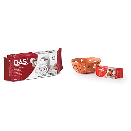 Bundle aus DAS lufthärtende Modelliermasse 1.000 Gramm, terracotta und weiß Bundle aus DAS lufthärtende Modelliermasse 1.000 Gramm, terracotta und weiß von DAS