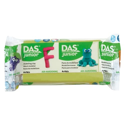 DAS 349316 DAS Junior lufthärtende Modelliermasse, 100 g - hellgrün, extra weich von DAS