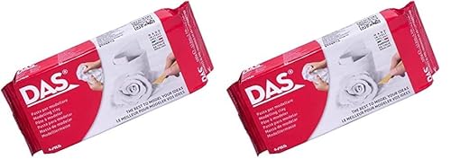 DAS 3870 00 - Lufthärtende Modelliermasse, 500 g, weiß (Packung mit 2) von DAS