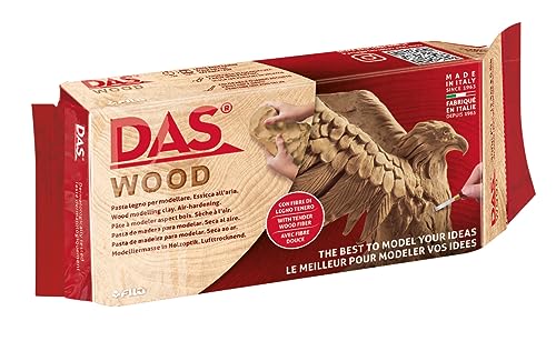 Das Wood Modelliermasse mit Holzfasern, 350 g von DAS