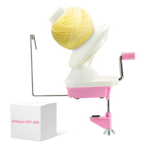 DASBET Garnknäuelwickler Swift Garnwickler Wollwickler zum Häkeln, handbetriebener Garnknäuelwickler, Nadelhandwerk, Garnknäuelwickler (Rosa) von DASBET