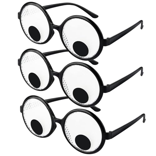 DASHUAIGE 3 Stück Lustige Brillen mit Wackelaugen, Schüttel-Augen-Partybrillen für Foto-Requisiten, Kostümzubehör, Cosplay und Erwachsene Kinder-Party DASHUAIGE 3 Stück Lustige Brillen mit Wackelaugen, Schüttel-Augen-Partybrillen für Foto-Requisiten, Kostümzubehör, Cosplay und Erwachsene Kinder-Party von DASHUAIGE