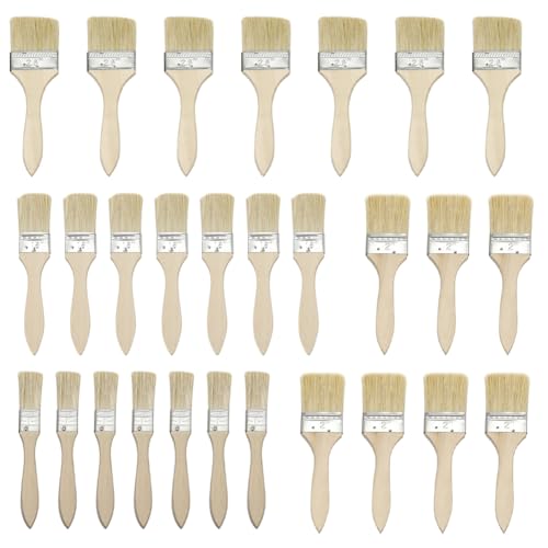 DASIAUTOEM Flachpinsel Set, 28 Stück Pinsel Lasur Holz, Lackpinsel 25/38/50/60 mm Breite, Malerpinsel Set mit Holzgriff, Flachpinsel Lasurpinsel, Lasurpinsel Außen für DIY, Malerbedarf zum Streichen DASIAUTOEM Flachpinsel Set, 28 Stück Pinsel Lasur Holz, Lackpinsel 25/38/50/60 mm Breite, Malerpinsel Set mit Holzgriff, Flachpinsel Lasurpinsel, Lasurpinsel Außen für DIY, Malerbedarf zum Streichen von DASIAUTOEM