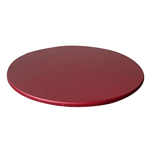 DASNTERED Einfach zu reinigende Tischdecke, rund, abwischbar, elastischer Rand, wasserdicht, robust, Rot, Größe: 70 cm von DASNTERED