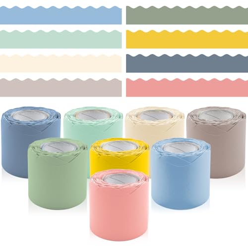 Pinnwand-Bordüren-Set, Dekoration für Büro, Schule, Klassenzimmer, Lehrer und Zuhause, Poster, Geburtstagsfeiern, Tafel, neutrale Farbe, 8 Rollen, 700 m Pinnwand-Bordüren-Set, Dekoration für Büro, Schule, Klassenzimmer, Lehrer und Zuhause, Poster, Geburtstagsfeiern, Tafel, neutrale Farbe, 8 Rollen, 700 m von DASTTUIS