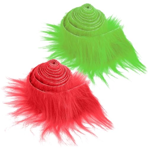 DATIFF 2Pcs Kunstfell Stoff 5x150cm Furry Faux Precut Strips Rot Grün Kunstleder Plüsch Flauschig Kunstplüsch zum Basteln Plüschstoff für Wichtel Bart Weihnachtsmann Haar Weihnachtsdeko DATIFF 2Pcs Kunstfell Stoff 5x150cm Furry Faux Precut Strips Rot Grün Kunstleder Plüsch Flauschig Kunstplüsch zum Basteln Plüschstoff für Wichtel Bart Weihnachtsmann Haar Weihnachtsdeko von DATIFF