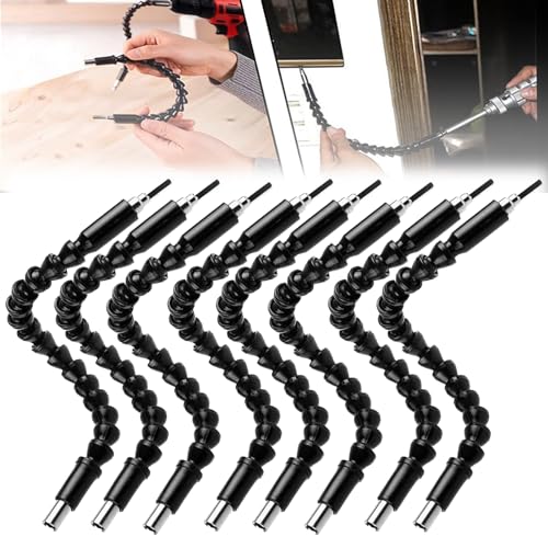 DATOZA Superbit-Schraubendreher, flexibel, 29,5 cm, flexible Bohrerverlängerung, flexible Bohrerverlängerung, biegbarer Schraubendreher-Bohraufsatz, schwarz, 8 Stück DATOZA Superbit-Schraubendreher, flexibel, 29,5 cm, flexible Bohrerverlängerung, flexible Bohrerverlängerung, biegbarer Schraubendreher-Bohraufsatz, schwarz, 8 Stück von DATOZA