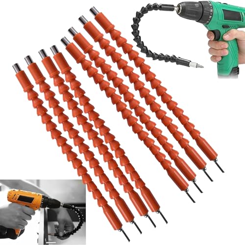 Flexibles Bohrerverlängerungs-Set, 29 cm, biegbares Werkzeug, flexibler Bohreradapter, 360-Grad-Schraubendreher-Verlängerung für jeden Winkel, funktioniert mit jedem Bohrer oder Schraubendreher Flexibles Bohrerverlängerungs-Set, 29 cm, biegbares Werkzeug, flexibler Bohreradapter, 360-Grad-Schraubendreher-Verlängerung für jeden Winkel, funktioniert mit jedem Bohrer oder Schraubendreher von DATOZA