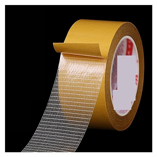 DAVBIR 20 m doppelseitiges Klebeband, hochviskos, transparent, doppelseitiges Gitterband, Glasfaser-Klebeband perfection (Size : 20M, Color : 5mm) von DAVBIR