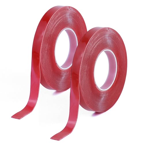 DAVIDJAMESCLARKE 10m Montageklebeband doppelseitig transparent,Rückstandsfrei entfernbar,Doppelseitiges Klebeband extra stark,10mm*1mm von DAVIDJAMESCLARKE