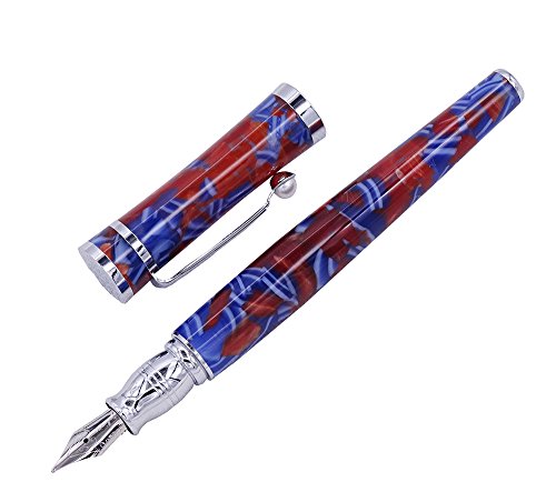 DAVNO Füllfederhalter, Ahornblatt, blau-rot, feine Feder, modisches Schreiben, Geschenk, Stift, Büro, Zuhause, Schulbedarf DAVNO Füllfederhalter, Ahornblatt, blau-rot, feine Feder, modisches Schreiben, Geschenk, Stift, Büro, Zuhause, Schulbedarf von DAVNO