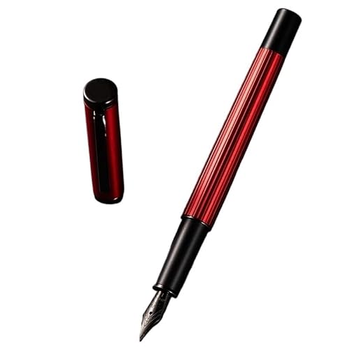 DAVNO Metall-Füllfederhalter, Blau/Rot/Schwarz, luxuriöse Qualität, Finanzstudenten, Schule, Bürobedarf, Tintenstifte, Schreibwaren (Rotes Meer, M) von DAVNO
