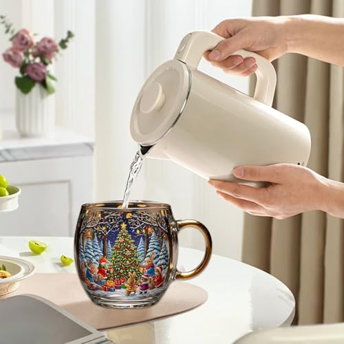 DAWCBVJQ Weihnachtsbecher,Festliche Teetassen Kaffeebecher - 300ml Festliche Getränkebehälter Für Milch Kalte Getränke Heißen Wasser Wein von DAWCBVJQ