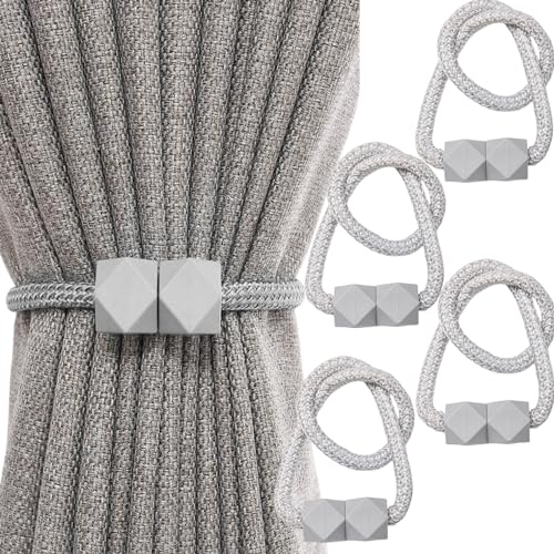 Raffhalter für Vorhänge,4 Stück Gardinen Raffhalter, Vorhang Halter Magnet,Vorhanghalter Seil Schnallen Raffhalter für Home Büro Cafe Gardinen Deko Raffhalter für Vorhänge,4 Stück Gardinen Raffhalter, Vorhang Halter Magnet,Vorhanghalter Seil Schnallen Raffhalter für Home Büro Cafe Gardinen Deko von DAWOOWF