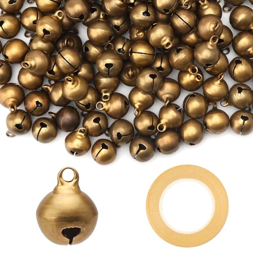 120 Stück Glöckchen zum Basteln Vintage Glöckchen Bronze Schellen Glocken für Schmuck Basteln Geschenkverpackung Weihnacht Fest Dekoration,Metallglöckchen Zum Basteln,12 mm 120 Stück Glöckchen zum Basteln Vintage Glöckchen Bronze Schellen Glocken für Schmuck Basteln Geschenkverpackung Weihnacht Fest Dekoration,Metallglöckchen Zum Basteln,12 mm von DAWRIS
