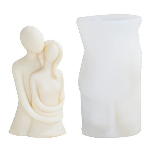 3D KöRper Kerzenform Silikon, Kerzenformen zum Gießen Silikonform Kerzen Kuschelndes Paar Kerzen Gießen Formen Raysin Gießformen aus Silikon Candle Mold für Ornamente Handgefertigte Seife Duftkerze von DAWRIS