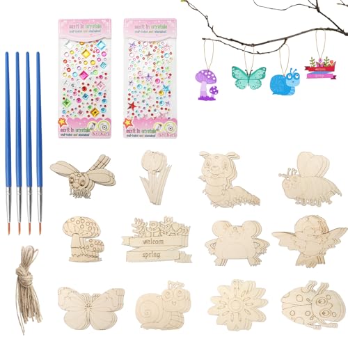 DAWRIS 36 Stück Holzanhänger Bastelset Kinder Holzfiguren Basteln Kindergeburtstag zum Bemalen & Aufhängen DIY Schmetterling und Blumen Basteln mit Aquarellstift Strass DAWRIS 36 Stück Holzanhänger Bastelset Kinder Holzfiguren Basteln Kindergeburtstag zum Bemalen & Aufhängen DIY Schmetterling und Blumen Basteln mit Aquarellstift Strass von DAWRIS