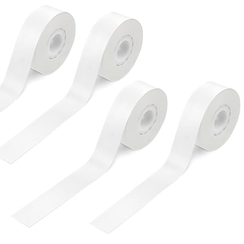 DAWRIS 4 Rollen Qutie Etikettenband für Etikettendrucker 15mm x 4m Thermodrucker Etiketten Etiketten Thermo Etikettenband für Qutie P15 P12 Q2 HP1 HP4 D32 D35 Etikettendrucker Weiß von DAWRIS