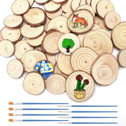 DAWRIS 50 Stück Holzscheiben Klein zum Basteln Runde Baumscheiben 3-6cm Durchmesser Natürlich Holzplättchen mit Baumrinde für DIY Basteln Hochzeit Weihnachten Dekoration DAWRIS 50 Stück Holzscheiben Klein zum Basteln Runde Baumscheiben 3-6cm Durchmesser Natürlich Holzplättchen mit Baumrinde für DIY Basteln Hochzeit Weihnachten Dekoration von DAWRIS