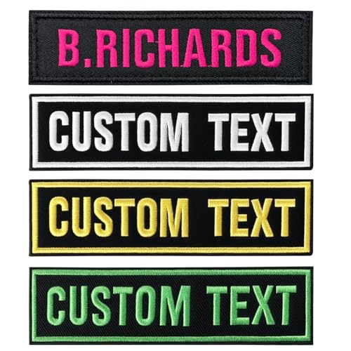 2 Stück personalisierter Namenspatch Namensaufnäher, Hundegeschirr-Aufnäher, Bestickte Militär-Namensschilder, Patches für Jacke, Rucksack, Weste, Aufbügeln/Klettverschluss 2 Stück personalisierter Namenspatch Namensaufnäher, Hundegeschirr-Aufnäher, Bestickte Militär-Namensschilder, Patches für Jacke, Rucksack, Weste, Aufbügeln/Klettverschluss von DAYAWAN