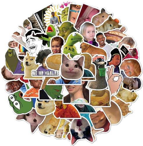 50 Stück Lustige Meme Sticker Set,Meme Aufkleber für Auto Laptop Skateboard Fahrrad Moped Motorrad Fahrrad Computer,Geeignet für Erwachsene Kinder (A) 50 Stück Lustige Meme Sticker Set,Meme Aufkleber für Auto Laptop Skateboard Fahrrad Moped Motorrad Fahrrad Computer,Geeignet für Erwachsene Kinder (A) von DAYKET