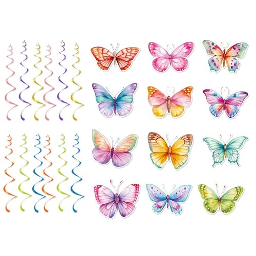 DAYLIGHE Buntes Schmetterling Hängende Wirbel Ornament Decken Wirbel Dekorationen Für Geburtstagsthema Party Hochzeitsdekoration DAYLIGHE Buntes Schmetterling Hängende Wirbel Ornament Decken Wirbel Dekorationen Für Geburtstagsthema Party Hochzeitsdekoration von DAYLIGHE