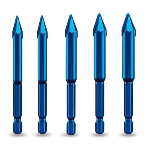 Mansonry Bohrer-Set, 6 mm/8 mm/10 mm/12 mm, verlängerter/kurzer Stil, Premium-Betonbohrer, dreieckiger Bohrer, superharter und langlebiger Betonbohrer-Set für Fliesen, Ziegel, Stein Mansonry Bohrer-Set, 6 mm/8 mm/10 mm/12 mm, verlängerter/kurzer Stil, Premium-Betonbohrer, dreieckiger Bohrer, superharter und langlebiger Betonbohrer-Set für Fliesen, Ziegel, Stein von DAYUANDIAN