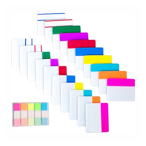 1 Set selbstklebende Seitenmarkierungen, bunte Indexe, Tabs farbige Indexe, Registerkarten, beschreibbare Buchregister, Datei-Tabs für die Schule 1 Set selbstklebende Seitenmarkierungen, bunte Indexe, Tabs farbige Indexe, Registerkarten, beschreibbare Buchregister, Datei-Tabs für die Schule von DAYnagh