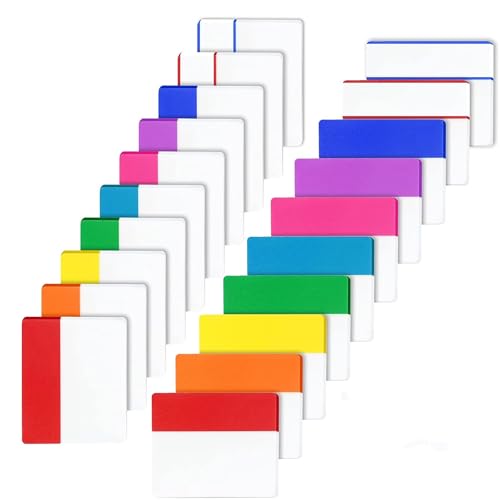 1 Set selbstklebende Seitenmarkierungen, bunte Indexe, Tabs farbige Indexe, Registerkarten, beschreibbare Buchregister, Datei-Tabs für die Schule von DAYnagh