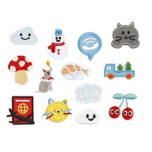 13 Stück Wolken-Stickerei-Flicken mit Cartoon-Katzen, zum Aufbügeln oder Aufnähen für Kleidung 13 Stück Wolken-Stickerei-Flicken mit Cartoon-Katzen, zum Aufbügeln oder Aufnähen für Kleidung von DAYnagh