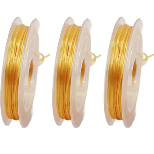 3 x dehnbare Schnur, elastisches Faden, Bastelzubehör für Armbänder, Halsketten, Perlen, Schmuckherstellung, dehnbarer Faden für DIY-Schmuckherstellung und Bastelprojekte von DAYnagh
