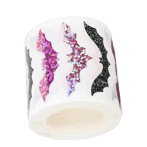 500 Insgesamt Glitzernde Fledermäuse Aufkleber Für Die Versiegelungsumschlagkarten Scrapbooking Kleber Siegel Wickeln Für Verpackungen Halloween Fledermaus Set von DAYnagh