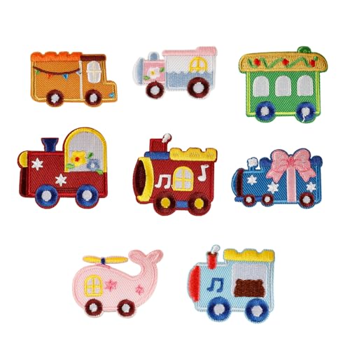 8 Stück Cartoon Auto Applikation Patches Lovely Toy Car Iron on Patches Embroidered Repair Sew On Cartoon Embroidered Iron Toy Sew von DAYnagh