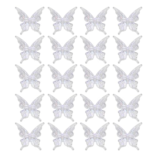 Acrylperlen in Schmetterlingsform, lose Perlen für handgefertigte Schmuckkomponenten, Halskettenherstellung, 20 Stück Acrylperlen in Schmetterlingsform, lose Perlen für handgefertigte Schmuckkomponenten, Halskettenherstellung, 20 Stück von DAYnagh