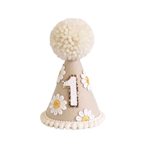 DAYnagh Motto-Partyhut für den ersten Geburtstag für Babys, Mädchen, Jungen, Filz, Feier, Party-Kappen für 1 Jahr Geburt DAYnagh Motto-Partyhut für den ersten Geburtstag für Babys, Mädchen, Jungen, Filz, Feier, Party-Kappen für 1 Jahr Geburt von DAYnagh