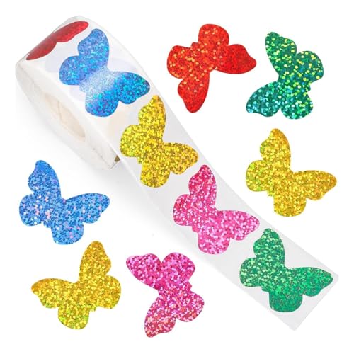 Glitzernde dekorative Aufkleber, 15 mm, selbstklebend, für Scrapbooking, Tagebuch, Verpackung, Party-Dekoration, 500 Stück Glitzernde dekorative Aufkleber, 15 mm, selbstklebend, für Scrapbooking, Tagebuch, Verpackung, Party-Dekoration, 500 Stück von DAYnagh