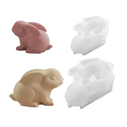 Silikonform Kaninchen,Gießformen Silikon Kaninchen,Tiere Kerzen Silikonformen,Gipsformen Zum Gießen,für Deko & Bastelarbeiten von DAYnagh