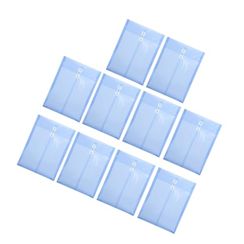 Transparente Umschläge in Rechtsgröße mit Kordelverschluss, große Kapazität, erweiterbare Aktenordner, Tasche, Dokumenten-Organizer, Taschen, 10 Stück von DAYnagh